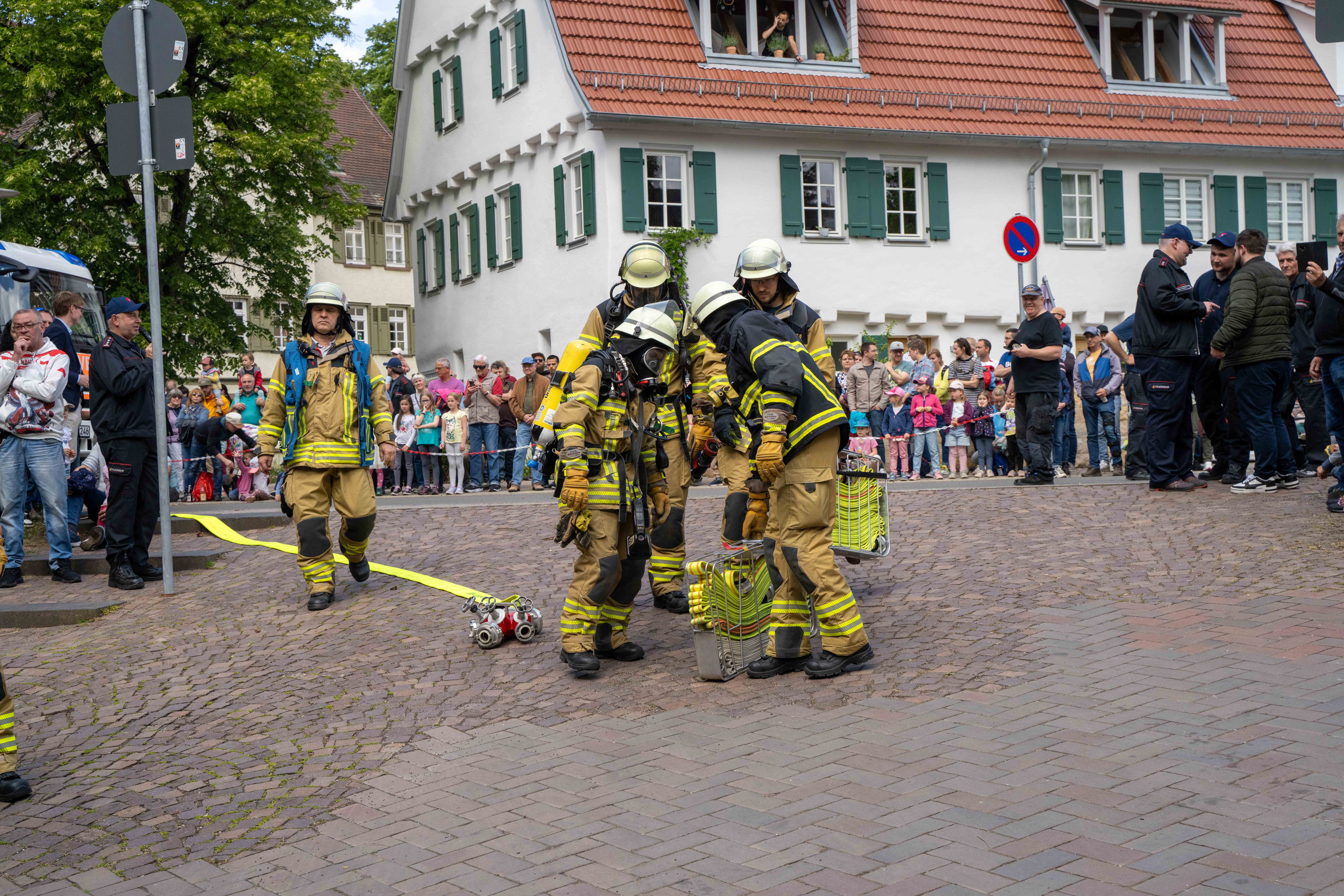 Sindelfingen-Maichingen: Jahreshauptübung der Feuerwehr Sindelfingen in Maichingen am Bürgerhaus