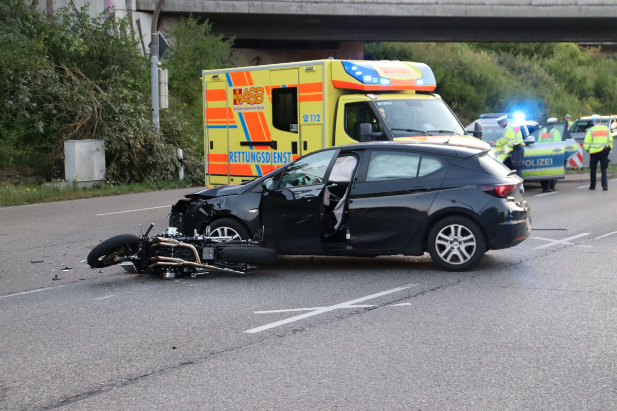 Leonberg: Verkehrsunfall mit einer schwer- und einer leicht verletzten Person