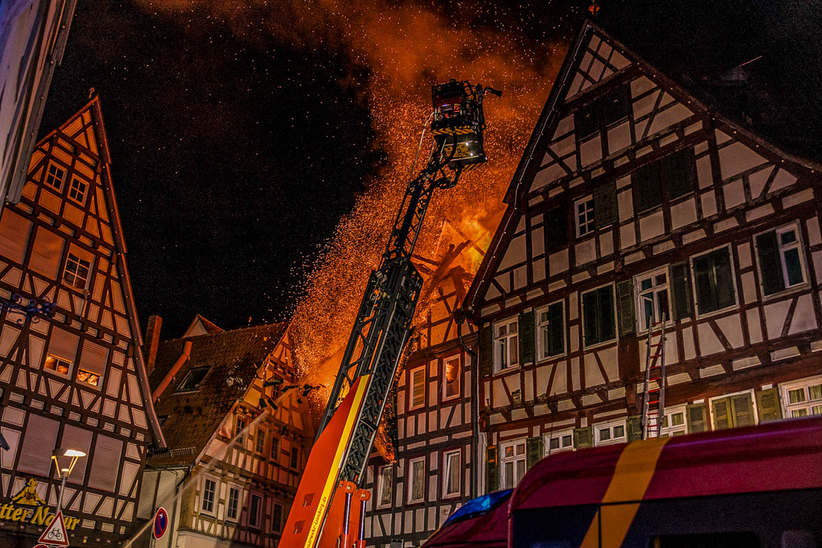 Leonberg – Gebäudebrand am Marktplatz